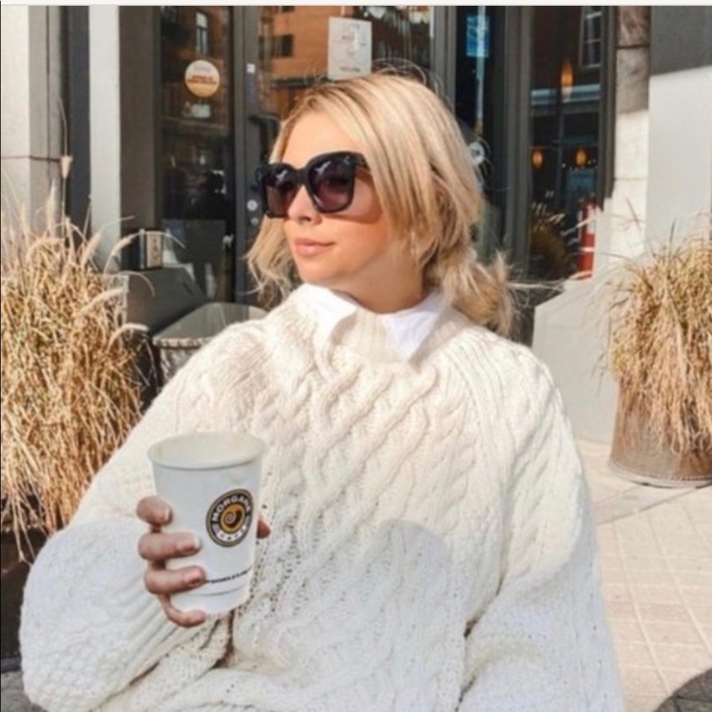 HM cable knit sweater oversize XS